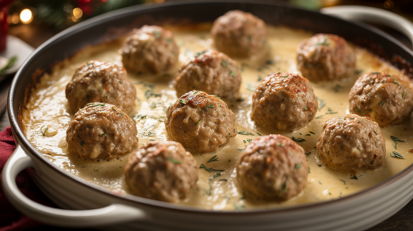 Keto Christmas Meatball Bake (Low-Carb)