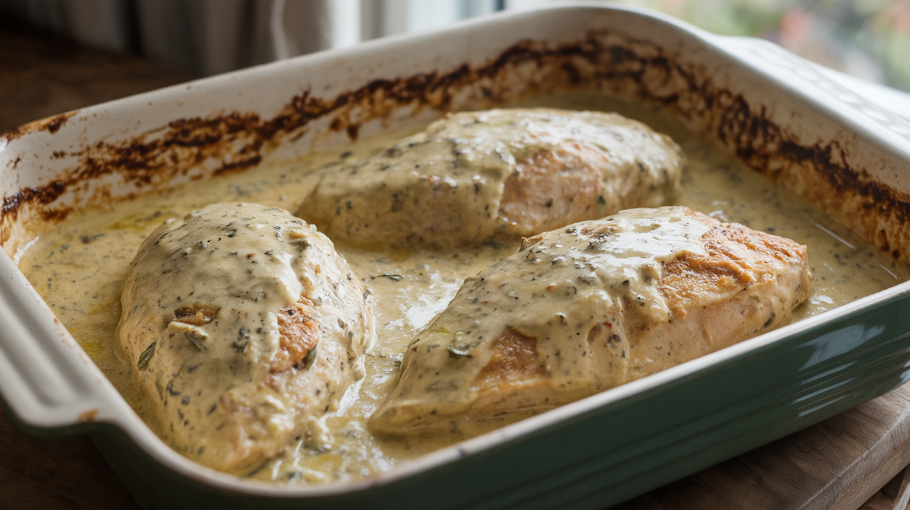 Keto Creamy Dijon Chicken Bake