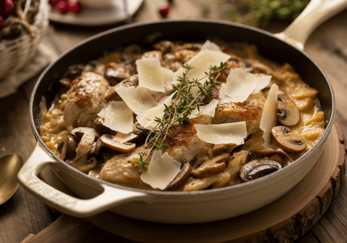 Keto Creamy Turkey & Mushroom Skillet (Thanksgiving Leftover Edition)
