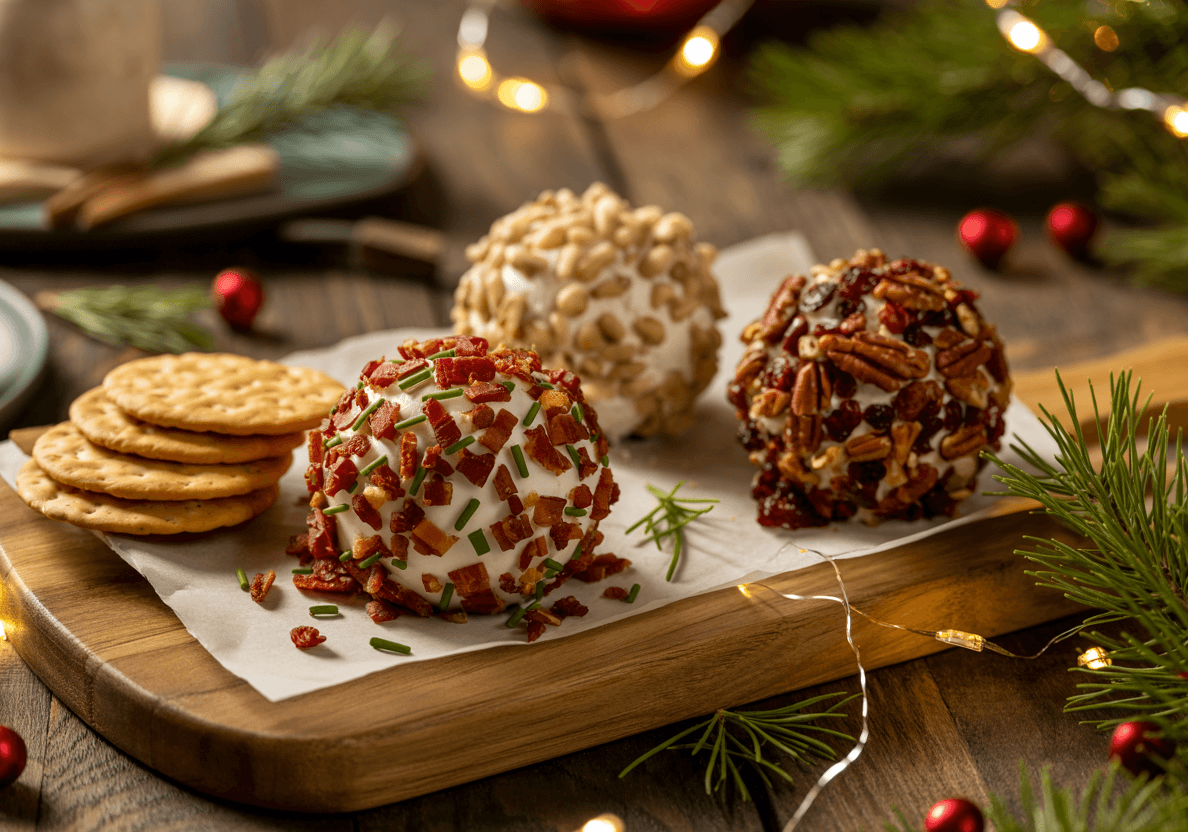Keto Holiday Cheese Ball Trio