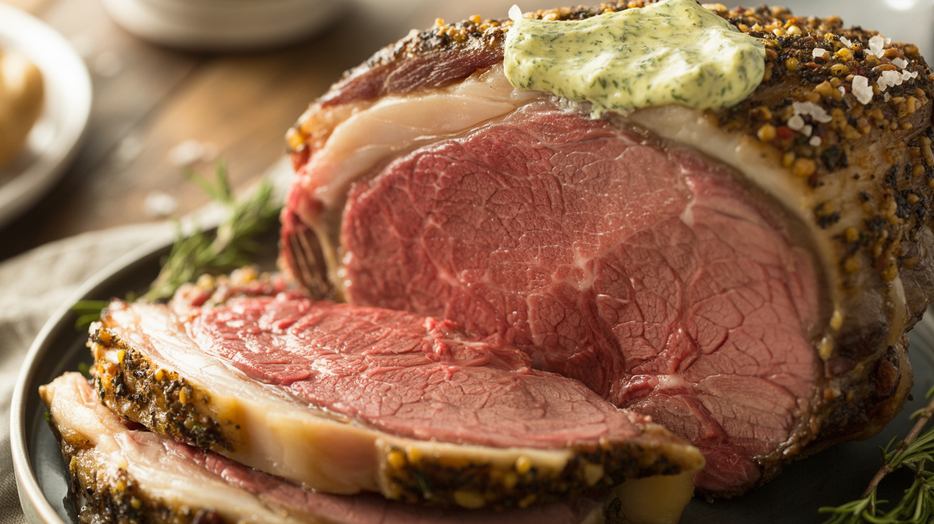 Keto Prime Rib Roast with Garlic-Herb Butter