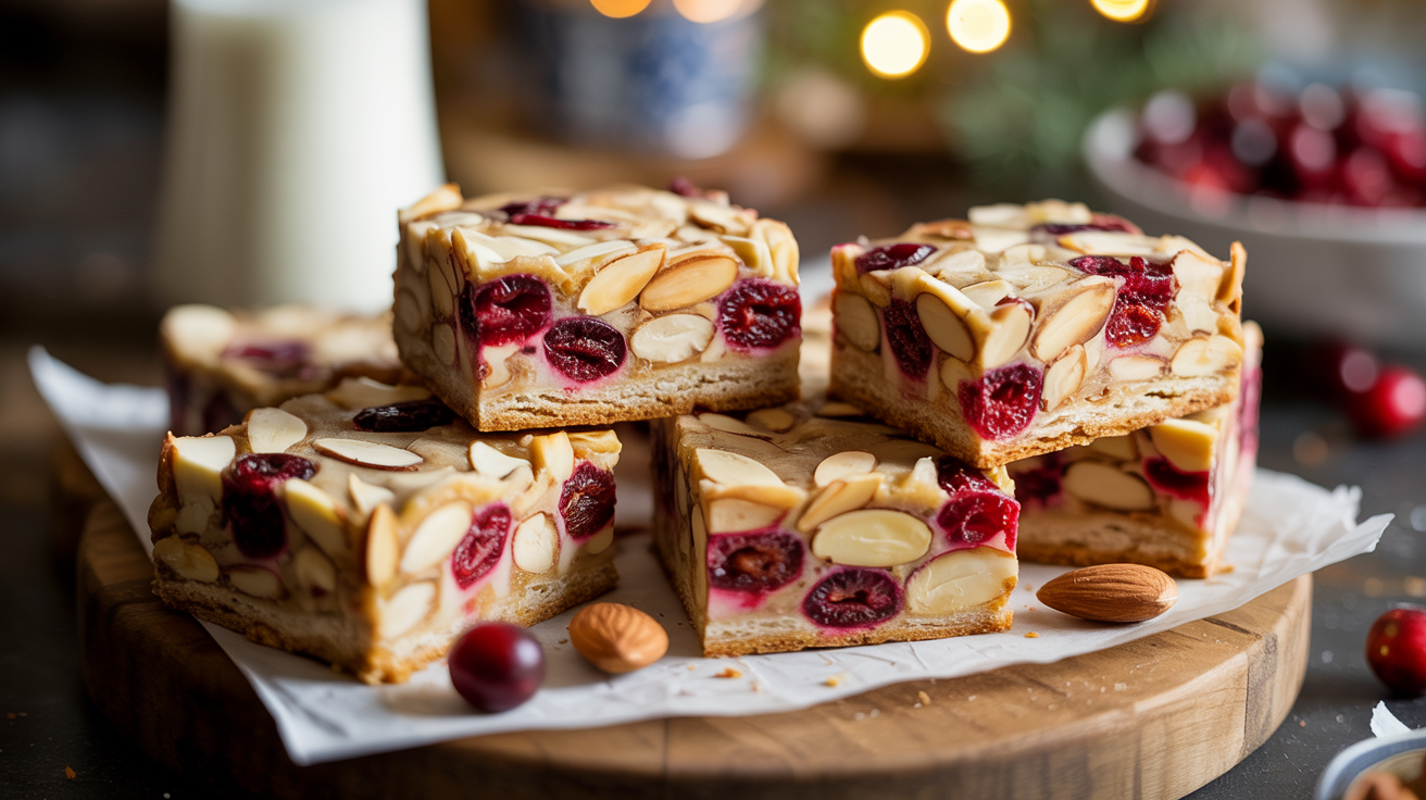 Keto Spiced Cranberry Almond Breakfast Bars