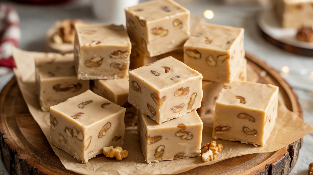 Keto Spiced Maple Walnut Fudge (Sugar-Free)