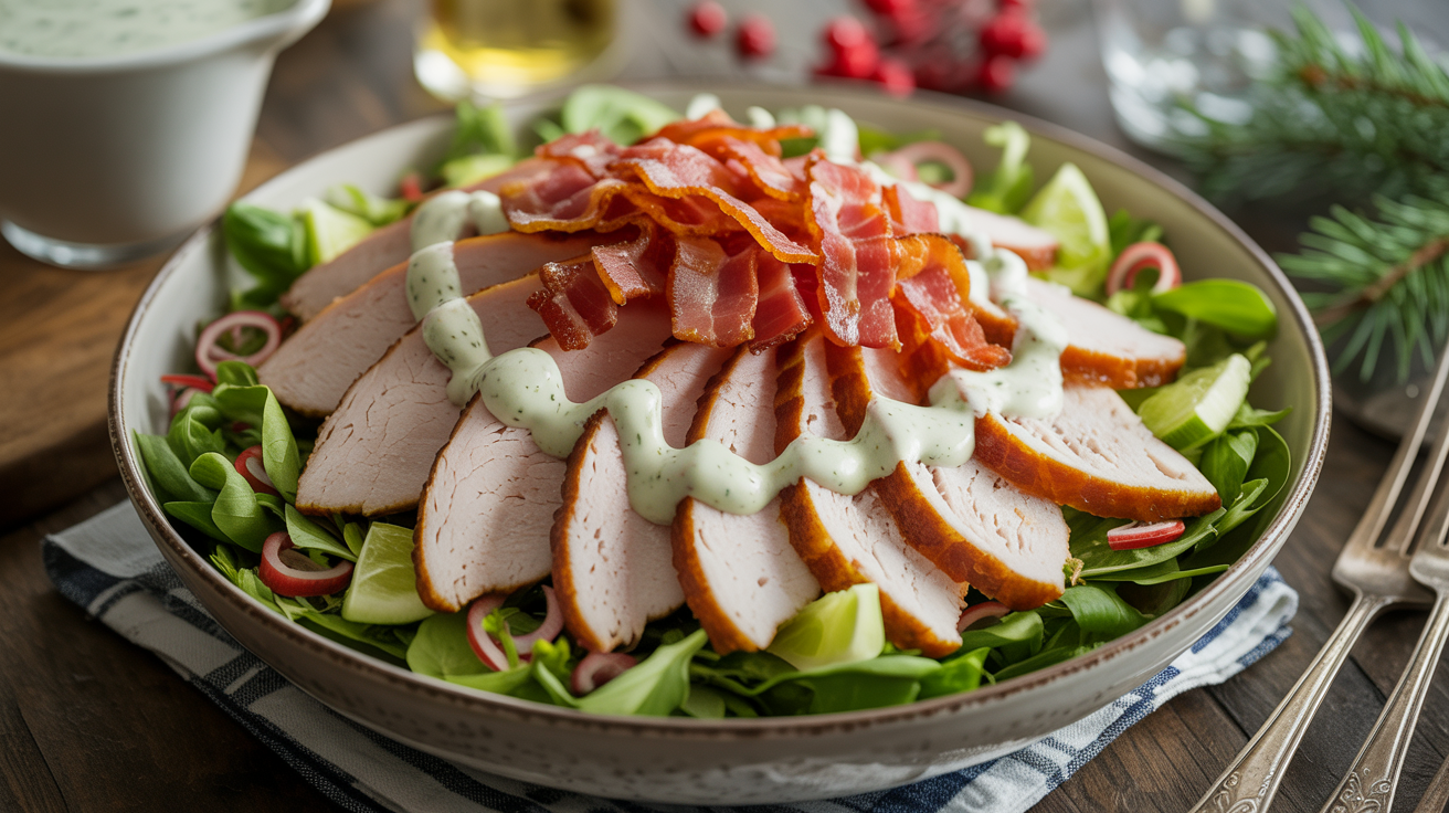 Keto Turkey Bacon “Holiday Ranch” Salad Bowl