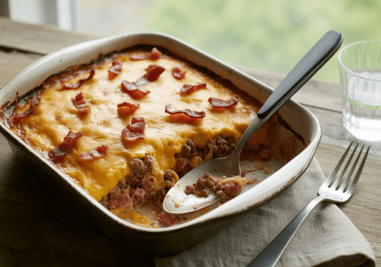 Keto Bacon Cheeseburger Casserole Keto Bacon Cheeseburger Casserole