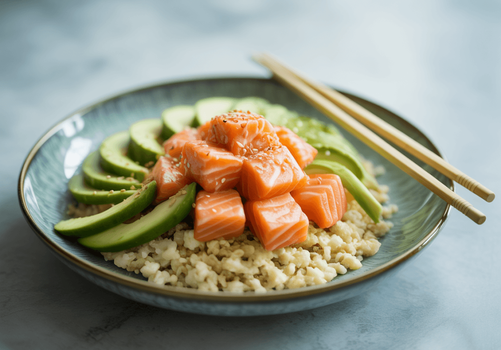 Keto Salmon Poke Bowl Keto Salmon Poke Bowl