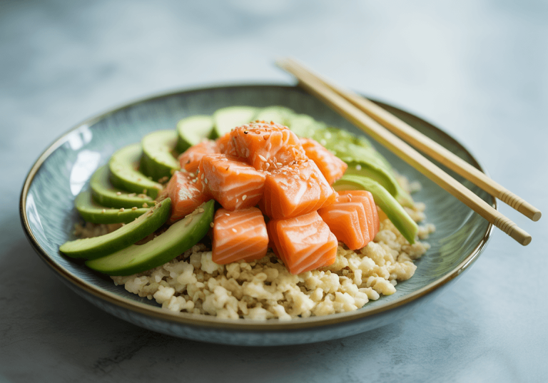 Keto Salmon Poke Bowl Keto Salmon Poke Bowl