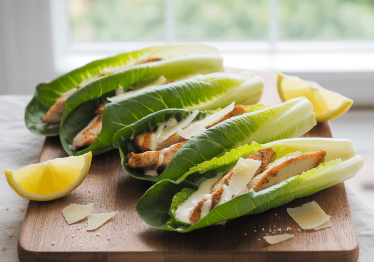 Keto Chicken Caesar Salad Wraps