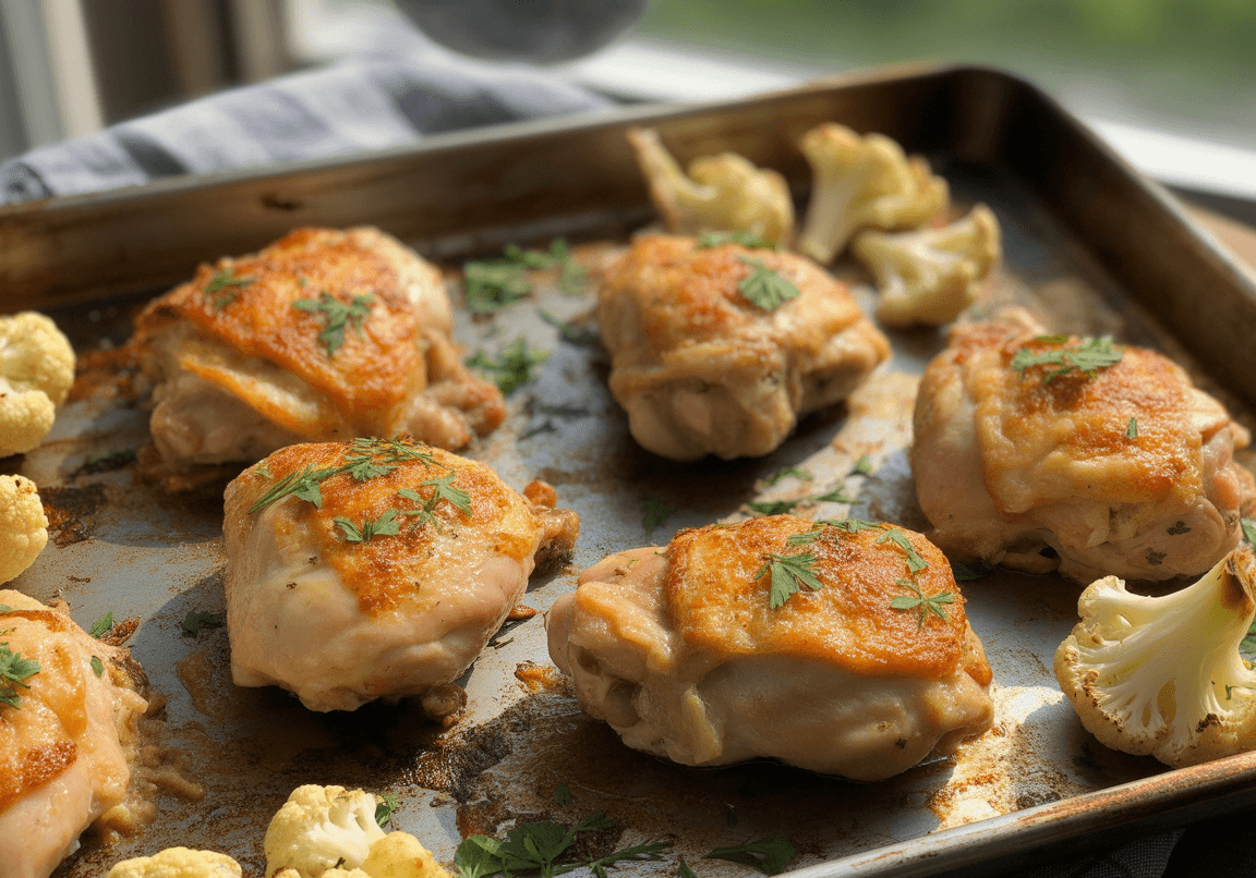 Keto Crispy Garlic Parmesan Chicken Thighs