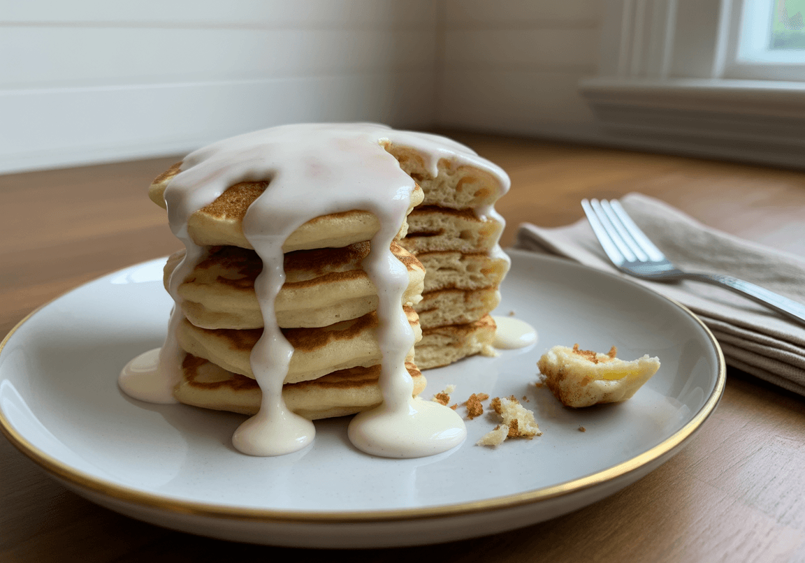 Keto Cinnamon Roll Pancakes