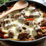 Keto Philly Cheesesteak Skillet