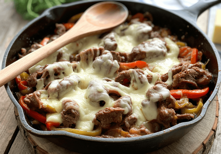 Keto Philly Cheesesteak Skillet