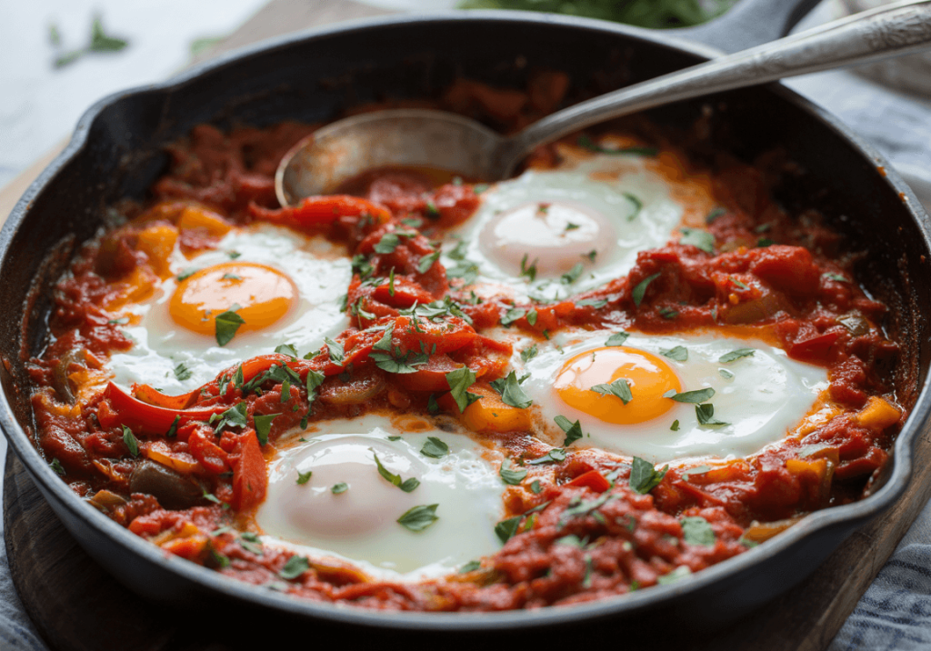 Keto Shakshuka (Eggs in Spicy Tomato Sauce) Keto Shakshuka (Eggs in Spicy Tomato Sauce)