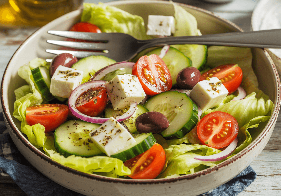 Keto Greek Salad – Fresh Low Carb Lunch Bowl