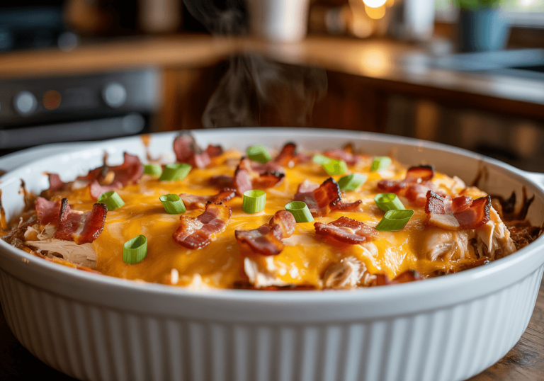 Keto BBQ Chicken Casserole – Smoky, Cheesy & Family-Friendly