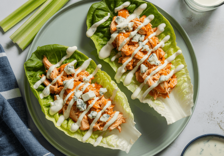 Keto Buffalo Chicken Lettuce Wraps