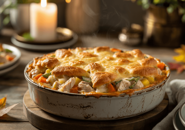 Keto Chicken Pot Pie Casserole