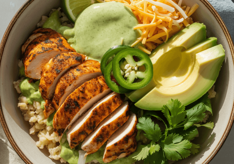 Keto Chipotle Chicken Burrito Bowl Keto Chipotle Chicken Burrito Bowl