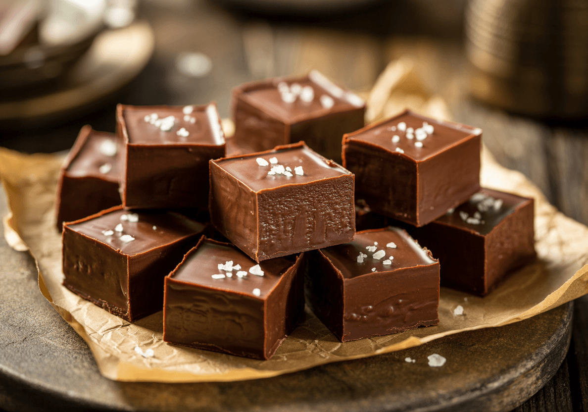 Keto Chocolate Fudge with Sea Salt