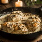 Keto Creamy Mushroom Chicken Skillet