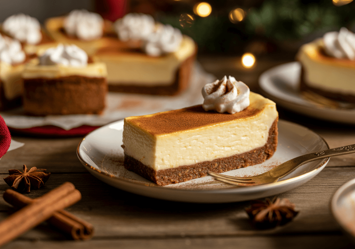 Keto Gingerbread Cheesecake Bars