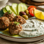 Keto Greek Lamb Meatballs with Tzatziki