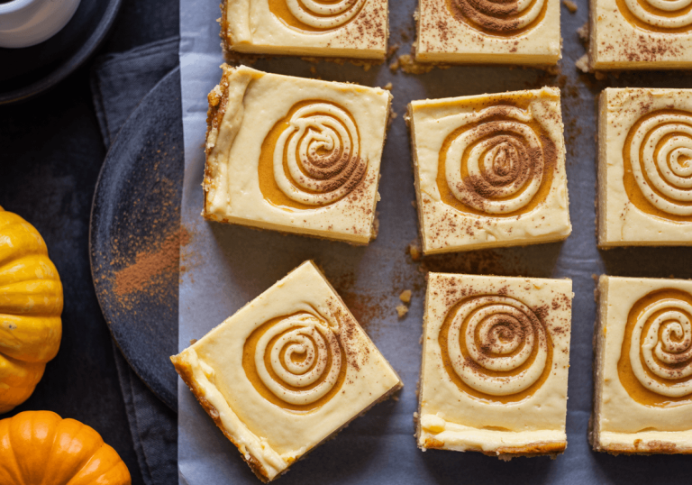 Keto Pumpkin Cheesecake Bars – Low Carb Halloween Treat