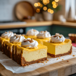Keto Saffron Cheesecake Bars – Creamy, Low-Carb & Festive