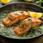 Keto Spicy Cajun Salmon with Creamy Spinach – Bold, Flavorful Low-Carb Dinner