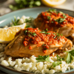 Keto Spicy Harissa Chicken with Cauliflower Rice