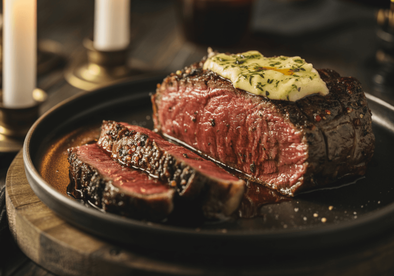 Keto Vampire Steak with Garlic Butter