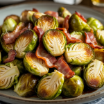 Keto Maple Glazed Brussels Sprouts with Bacon