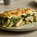 Keto Creamy Spinach Artichoke Chicken Casserole