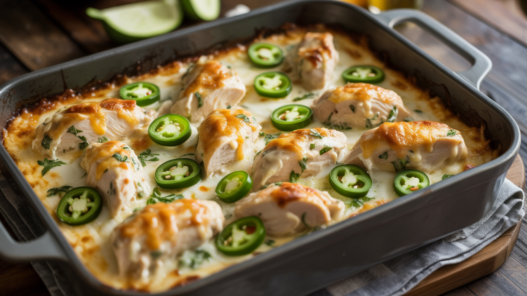 Keto Spicy Pepper Jack Chicken Casserole