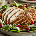 Keto Turkey Cranberry Salad Bowl (Sugar-Free Holiday Style)