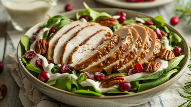 Keto Turkey Cranberry Salad Bowl (Sugar-Free Holiday Style) Keto Turkey Cranberry Salad Bowl (Sugar-Free Holiday Style)