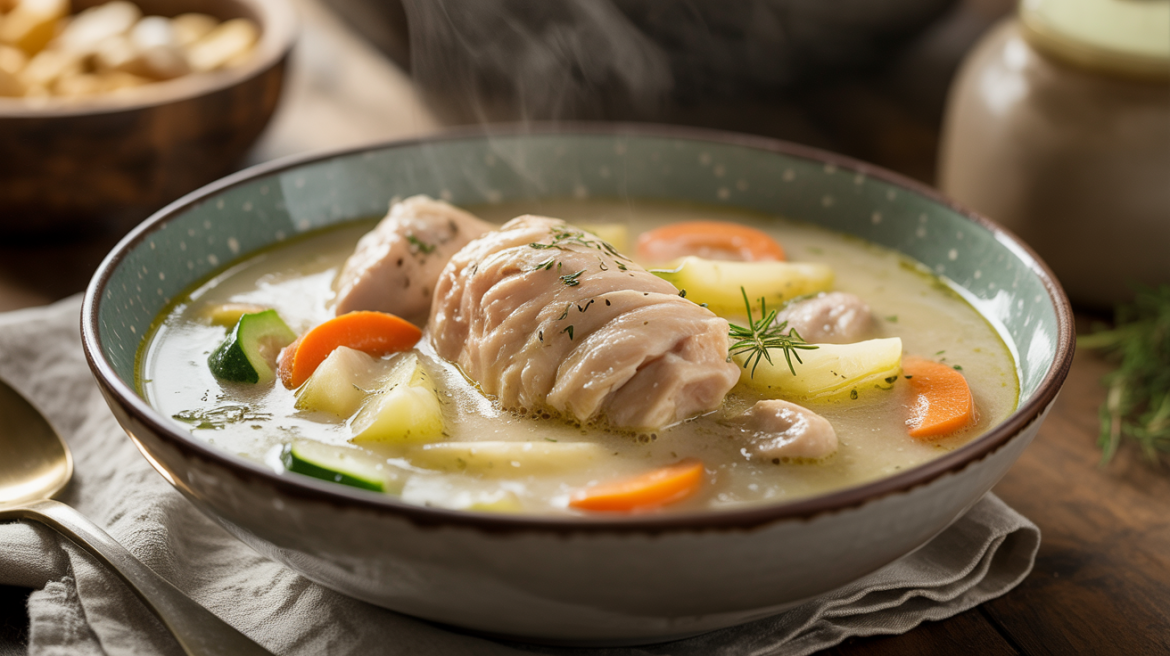 Keto Creamy Winter Vegetable Chicken Soup