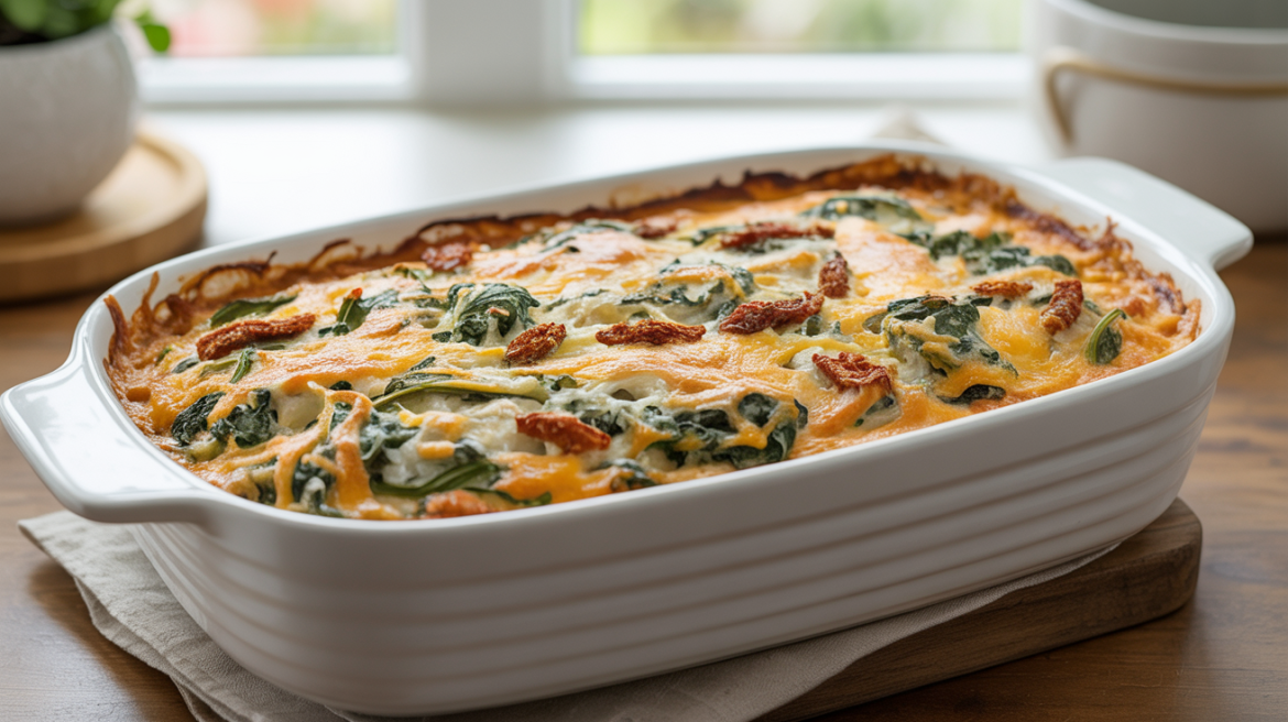 Keto Creamy Sun-Dried Tomato Turkey Casserole