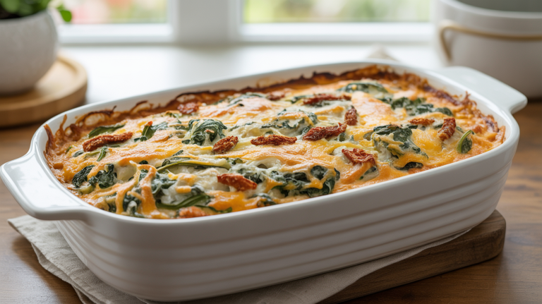 Keto Creamy Sun-Dried Tomato Turkey Casserole