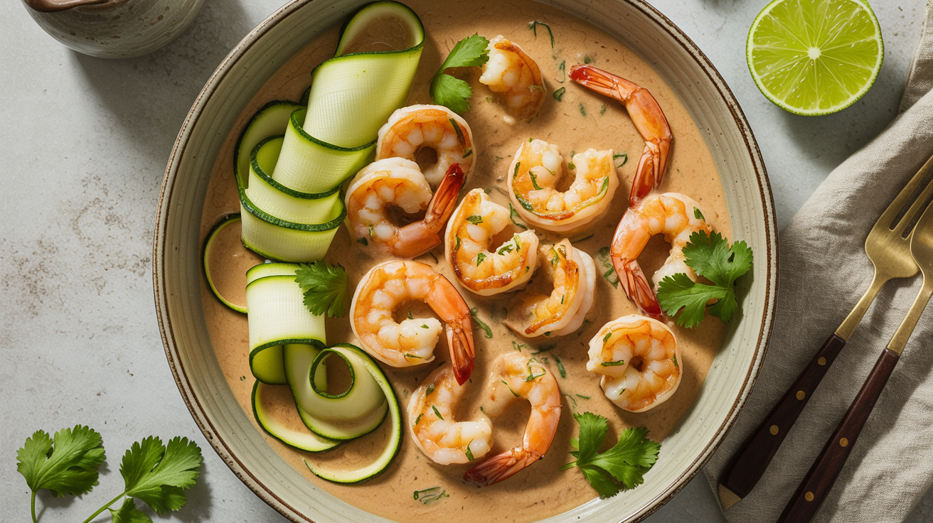 Keto Creamy Chipotle Shrimp Bowl