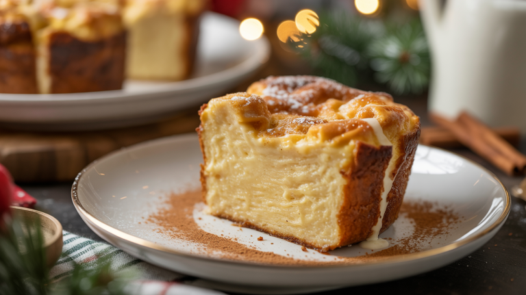 Keto Eggnog Bread Pudding
