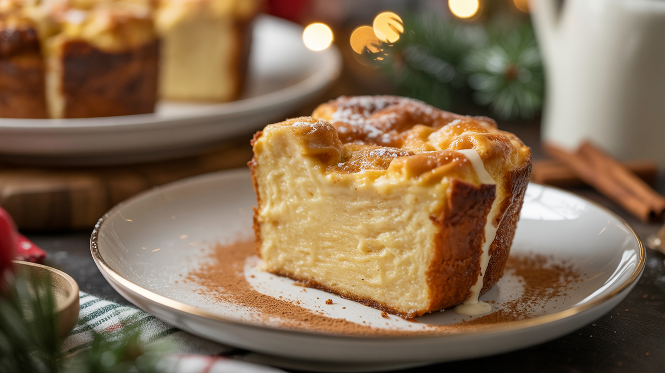 Keto Eggnog Bread Pudding