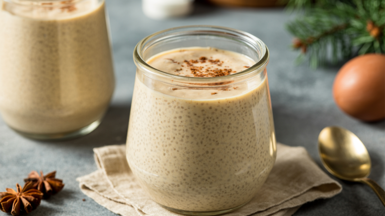 Keto Eggnog Chia Seed Breakfast Pudding