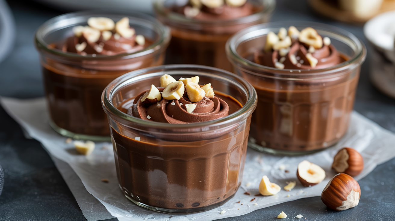 Keto Chocolate Hazelnut Mousse Cups