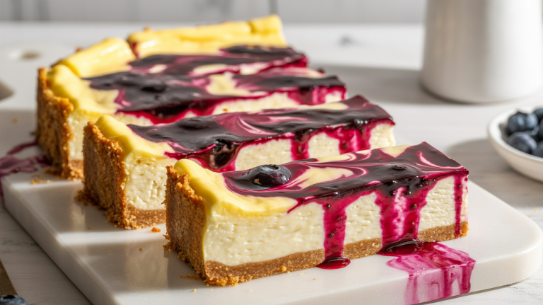 Keto Lemon Blueberry Cheesecake Bars Keto Lemon Blueberry Cheesecake Bars