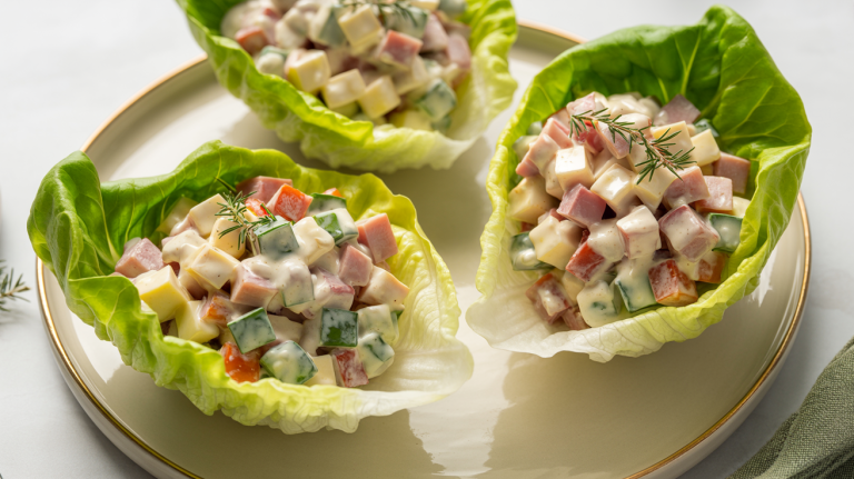 Keto Holiday Ham & Dijon Salad Cups