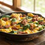 Keto Sausage & Egg Breakfast Scramble