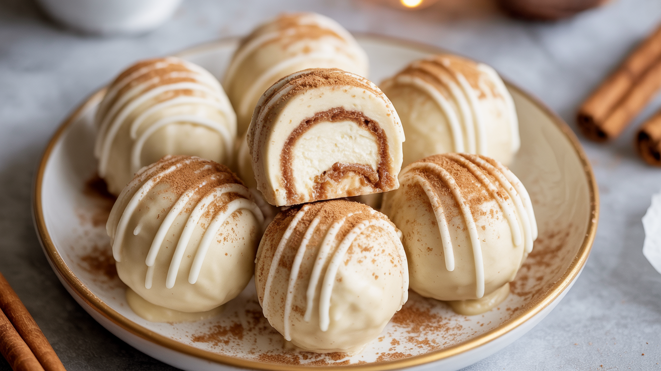 Keto Cinnamon Roll Truffle Balls