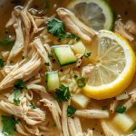 Keto Lemon Herb Chicken Orzo-Style Soup (Low Carb)