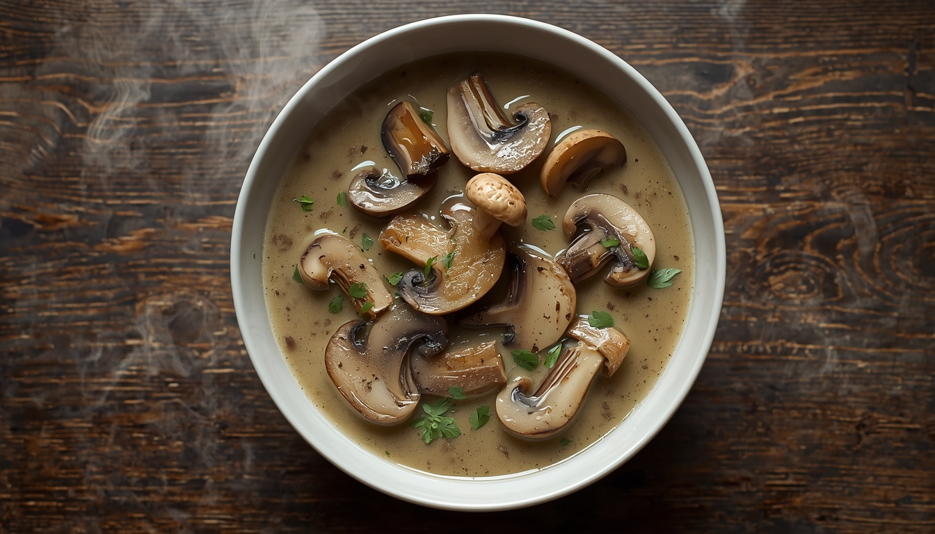 Keto Mushroom & Thyme Cream Soup (One Pot)